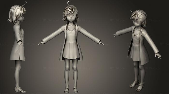 Figurines of girls (Last Order, STKGL_0303) 3D models for cnc